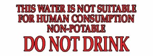 You'll be glad your RV drinking water tank is full if you see this sign at your campground.