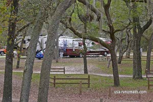 Much of the park is under canopy of beautiful old Live Oak trees.