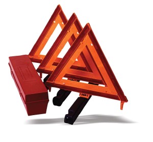 Use a safety triangle kit whenever you have a roadside emergency.