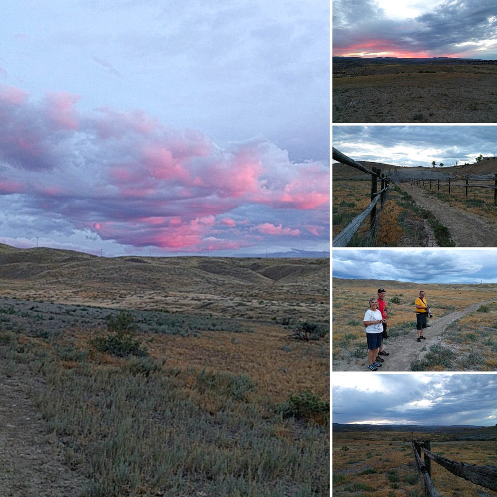 A sunset walk with new friends near the Grand Junction KOA.